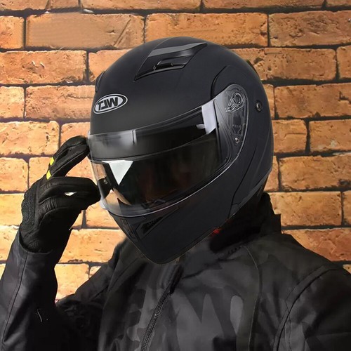 Motorcycle dual visor - dual, flip
