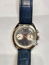 Heuer Carrera Blue Dial Vintage Chronograph Watch 