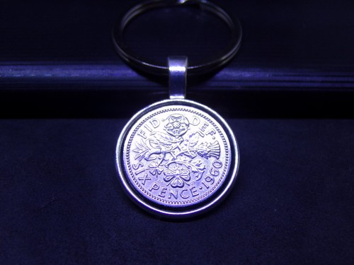Lucky sixpence keyring - 1953, to