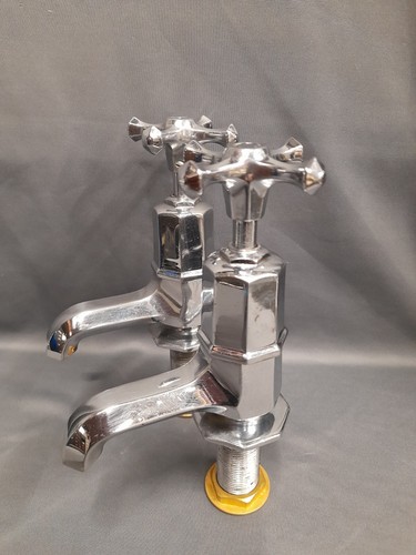 Chrome bath taps art deco - chrome,