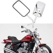 Chrome Rectangle Moto Rearview Mirrors For Kawasaki Vulcan VN 500 800 900 1600