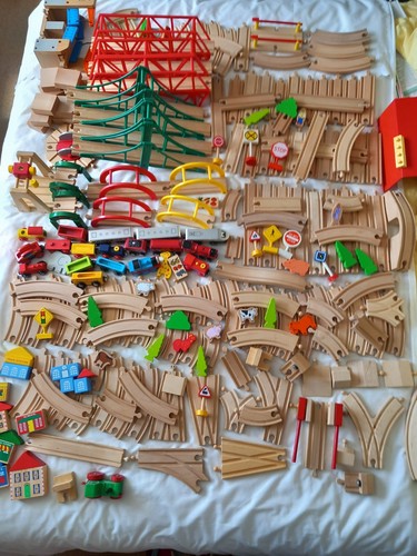 Large wooden train - train, set