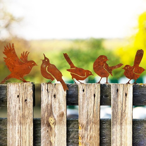 5pcs metal bird - 5pcs,