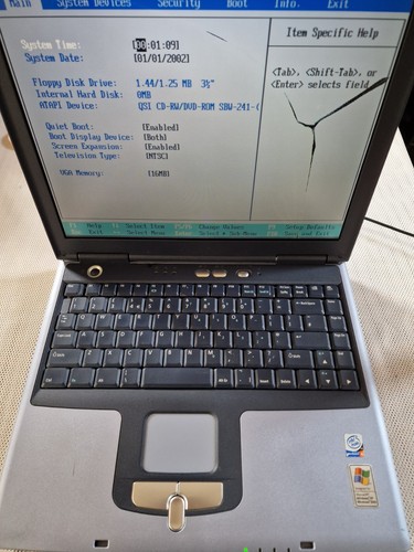 Cy25 laptop pentium no - rm, 4