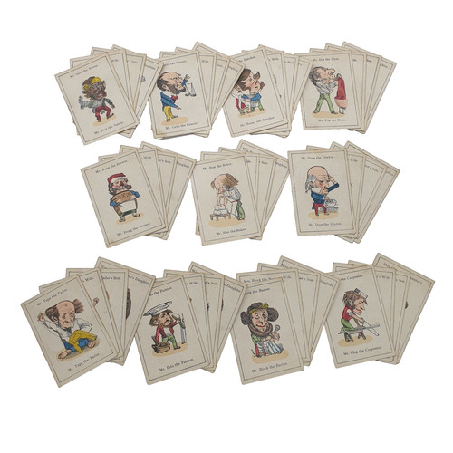 Happy families playing cards - happy,