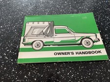 Owners Handbook For Simca talbot  1100 Vans And Pick Ups high roof. 