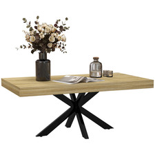 HOMCOM Industrial Coffee Table, End Table with Steel Frame 110x60 x45cm