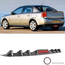 For Vauxhall Opel Vectra C Carbon Rear Bumper Diffuser Splitter w/LED Stop Light