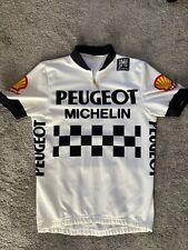 Santini Peugeot Michelin Shell Retro Cycling Jersey