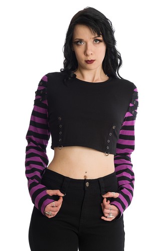 Womens gothic punk emo purple - gothic,