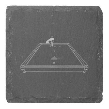 'Man Playing Snooker' Coaster