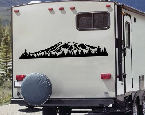 Mount rainier camper decal - rv,