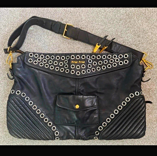 Miu black leather - miu, large