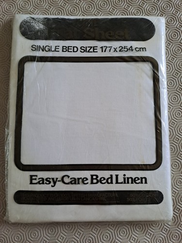 1970s single bed sheet - bed, -old