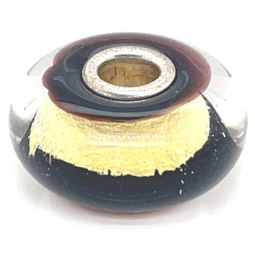 Trollbead black gold bead - trollbead,