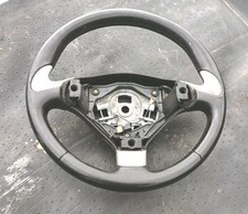PEUGEOT 307 Black Leather Steering Wheel 