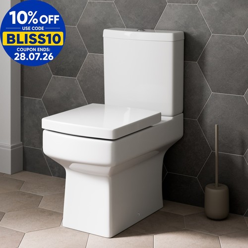 White ceramic square modern - white,