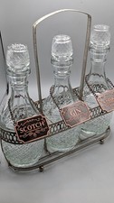 Vintage Cut-Glass Decanter Set
