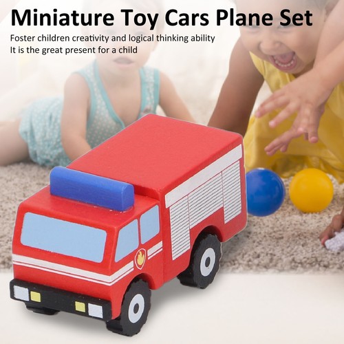 Wooden mini car - plane, set