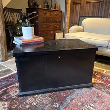 Vintage Wooden Blanket Box