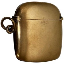 Antique Asprey London C1905 Edwardian 9ct Gold Hallmarked Vesta Case Charm