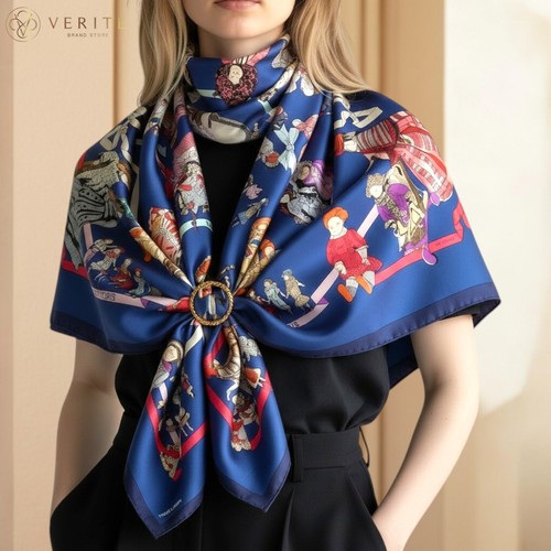 Rare vintage hermes silk scarf - hermes,