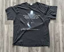 Van Morrison XL Moondance Music Black T-shirt Tee Top Lyrics Gildan Rare