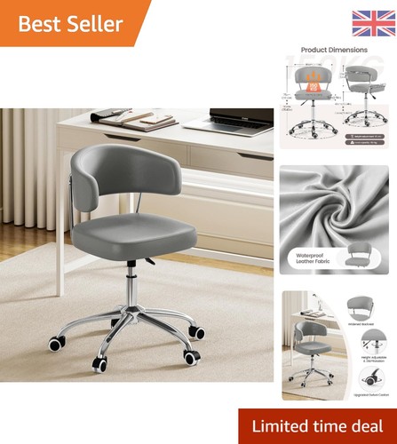 Elegant grey armless swivel - elegant,