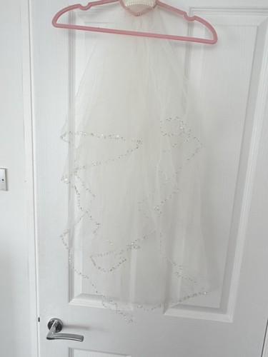 Tulle ivory white wedding veil - wedding,
