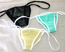 Latex Rubber Briefs Tanga Skimpy Panties Pants Knickers Underwear Set of 1/2/3