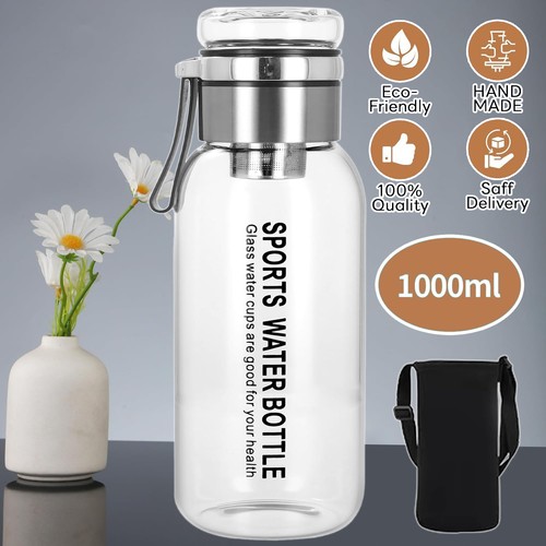 Glass water bottle drink - glass,
