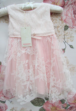MONSOON BNWT Pink Ivory Christening Party Occasion Dress 12-18 Months €70
