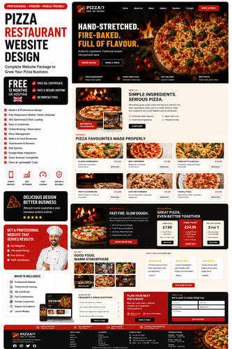 Pizza restaurant website - restaurant, +