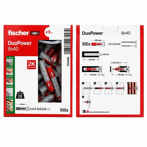 Fischer duopower wall plugs - duopower, 2k