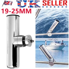 1X Fishing Rod Holder Stainless Steel Rail Mount Rail 19-25MM For Marine Boat UK