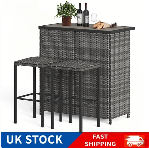 3pcs patio bistro rattan - 3pcs,