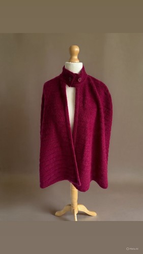 Vintage raspberry mohair wool - vintage,