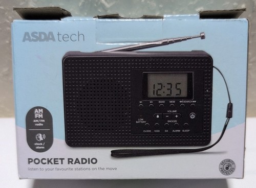 Asda tech pocket radio - pocket, and