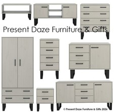 Greywashed Solid Pine Bedside