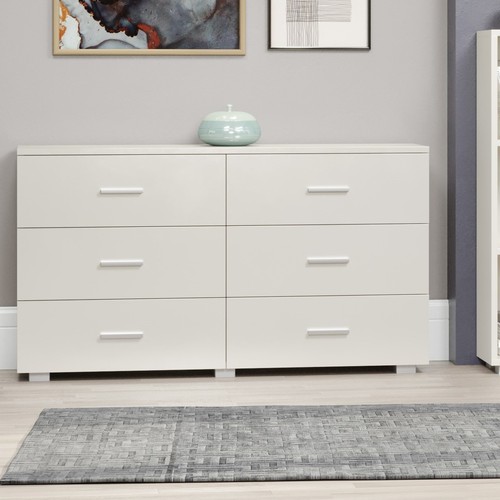 Lido white chest of - 3+3,