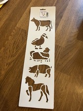 Crafter’s Stencil - farmyard animal plastic stencils, vintage 1997.