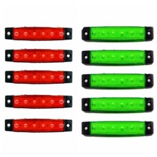 4X Red Green Boat Navigation LED Lights Stern Lights Boats Starboard Light