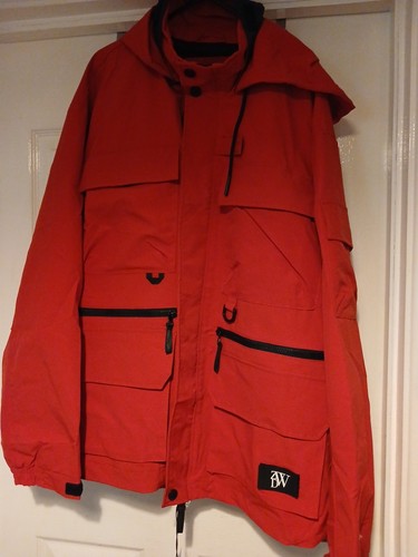 Mens zara red hooded - mens,,