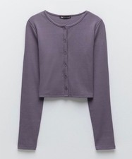 NWT ZARA RIBBED PURPLE KNIT