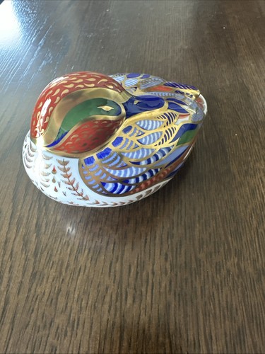 Royal crown derby duck - crown, teal