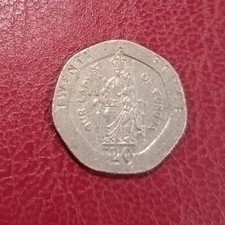 1999 Gibraltar 20p Twenty Pence - Our Lady of Europa, Circulated inc Ebay fees