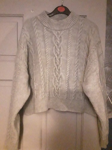 Womens grey cropped jumper - womens,