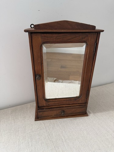 Antique french oak medicine - french,