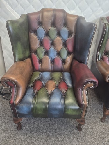 Harlequin leather wing chair - leather,