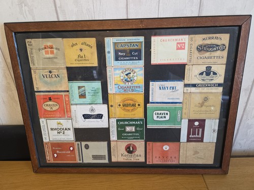 Vintage framed cigarette - vintage, boxes